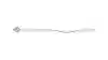 A horizontal baseline trace running steady then dipping, set against abstract data points in minimalist black and white