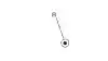 A wide minimalist black and white pendulum caught mid-swing, with faint ghosted outlines of the weight at both extreme ends of its arc, evoking a swing between two opposite policy poles