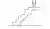 A minimalist black and white line diagram of solid stairs next to an unbuilt dashed ramp of equal height, representing a legal right to accessible technology that exists on paper but not in practice.