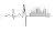 A minimalist black and white line diagram of an ECG trace with an irregular beat resolving into a bar histogram, representing an abnormal heartbeat translated into a measurable topological signature.