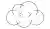 A minimalist black and white line diagram of a cloud outline containing two code brackets, representing developers shaping digital transformation from the cloud.