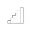Ascending bar chart staircase rendered in thin black lines representing measurable student growth