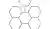 A minimalist black and white line diagram of a honeycomb grid with one hexagon detached above it, representing a single self-contained skill that snaps into a larger system.