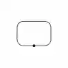 Minimalist black and white poster of concentric horizontal lines folding back into a loop with a single capture point at center