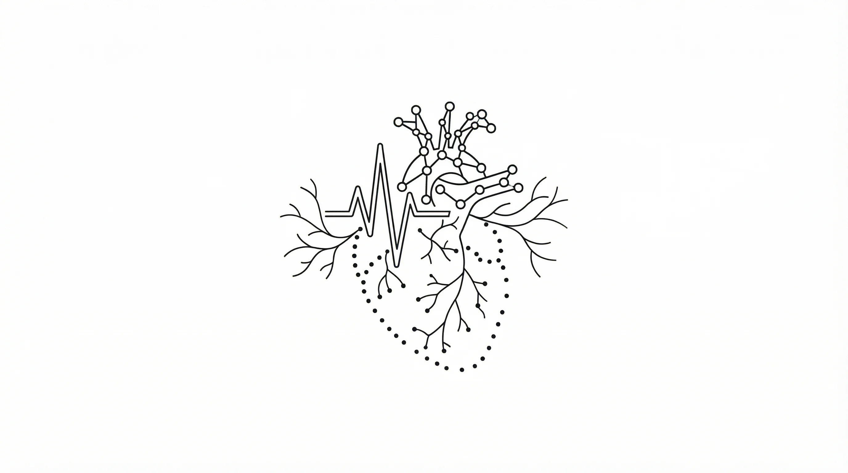 Abstract visualization of AI-driven cardiac diagnostics